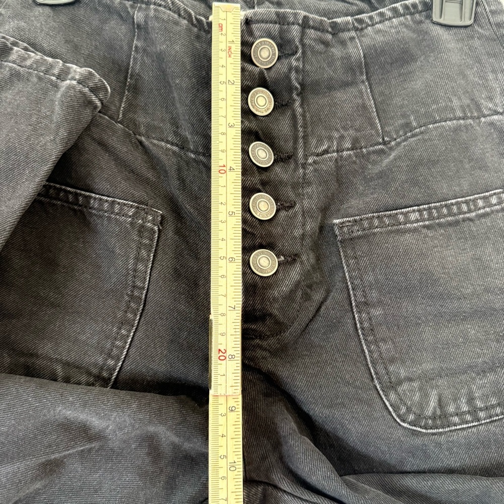 Free People High Waisted‎ Wide Leg Black Jeans Size 25 - Picture 8 of 13